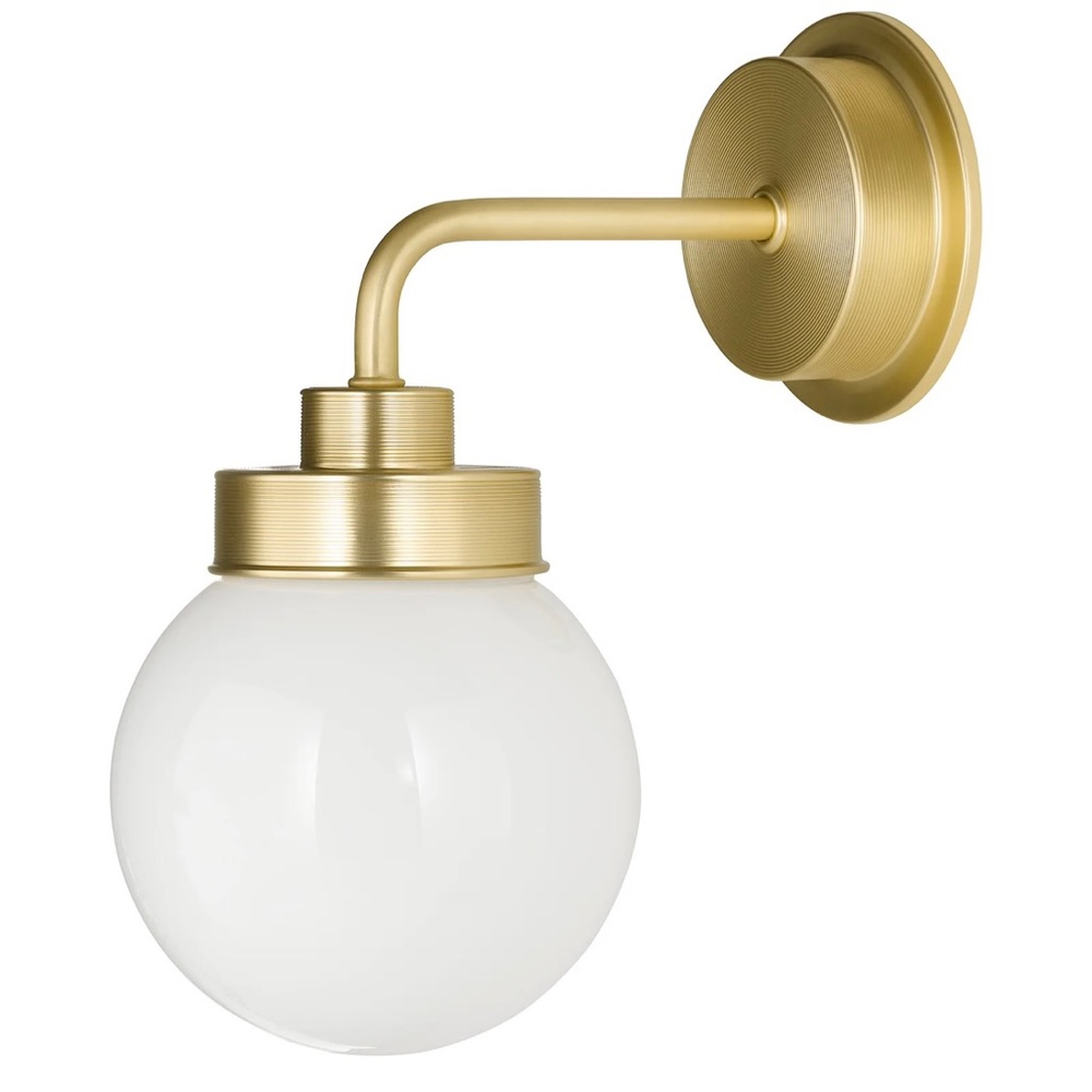 IKEA Frihult Wall Sconce Gold Round Glass